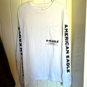 American Eagle Long Sleeve Shirt.  Mens large. White